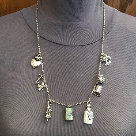 Alice in Wonderland by Lewis Carroll Handmade Literature Necklace, Book Cover - Picture 9 of 16